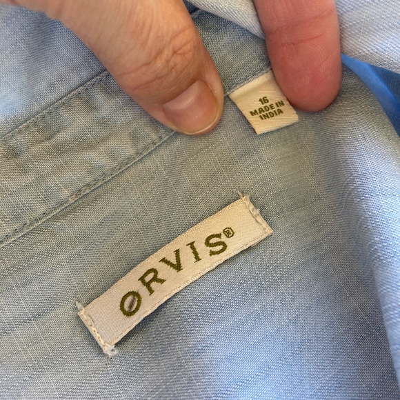 Orvis denim high-low shirt - Picture 3 of 8